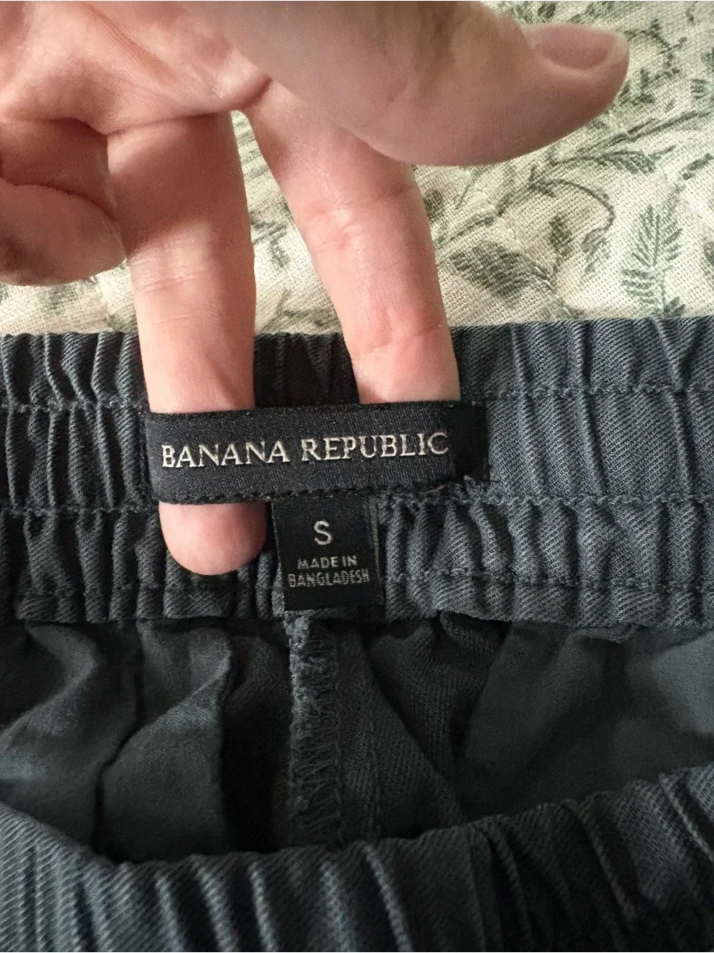 Banana Republic Charcoal Gray Cotton Linen Blend Cargo Jogger Pants Small